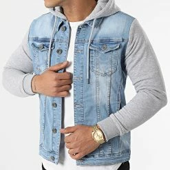 Vente flash 🤩 Veste Jean A Capuche 2416 Bleu Denim Gris de LBO ✨ 8 Vente flash 🤩 Veste Jean A Capuche 2416 Bleu Denim Gris de LBO ✨ -France LBO Soldes Boutique lbo 311841 FAB SHALBO 2416 20220421T135557 03