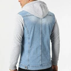 Vente flash 🤩 Veste Jean A Capuche 2416 Bleu Denim Gris de LBO ✨ 9 Vente flash 🤩 Veste Jean A Capuche 2416 Bleu Denim Gris de LBO ✨ -France LBO Soldes Boutique lbo 311841 FAB SHALBO 2416 20220421T135558 04