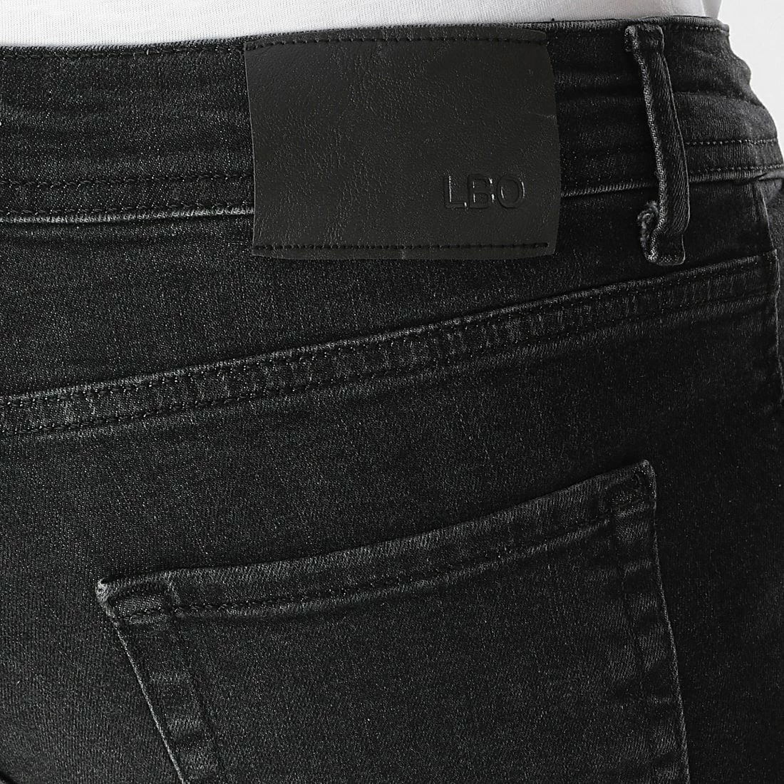 Vente flash 🥰 Jean Slim Fit Avec Déchirures 2081 Denim Noir de LBO 🧨 4 Vente flash 🥰 Jean Slim Fit Avec Déchirures 2081 Denim Noir de LBO 🧨 – Image 2