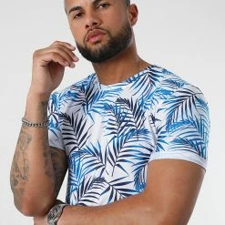 Offres ⭐ Tee 👚 Shirt Oversize Imprimé Avec Revers 2427 Tropical Bleu Marine de LBO 👏 -France LBO Soldes Boutique lbo 312953 FAB SHALBO 2427 20220513T150816 02
