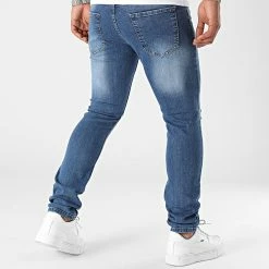 Tout neuf 😍 Jean Slim Fit Avec Déchirures 2194 Bleu Denim de LBO ⌛ -France LBO Soldes Boutique lbo 313688 FAB SHALBO 2194 20220513T145934 05