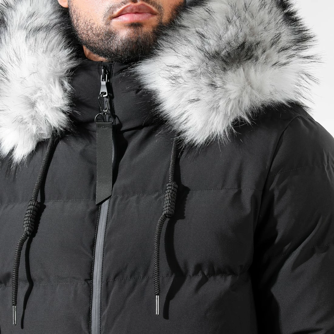 Grosses soldes 🎁 Doudoune Longue Explorer Avec Fourrure Grise 0037 Noir de LBO 🛒 4 Grosses soldes 🎁 Doudoune Longue Explorer Avec Fourrure Grise 0037 Noir de LBO 🛒 – Image 2