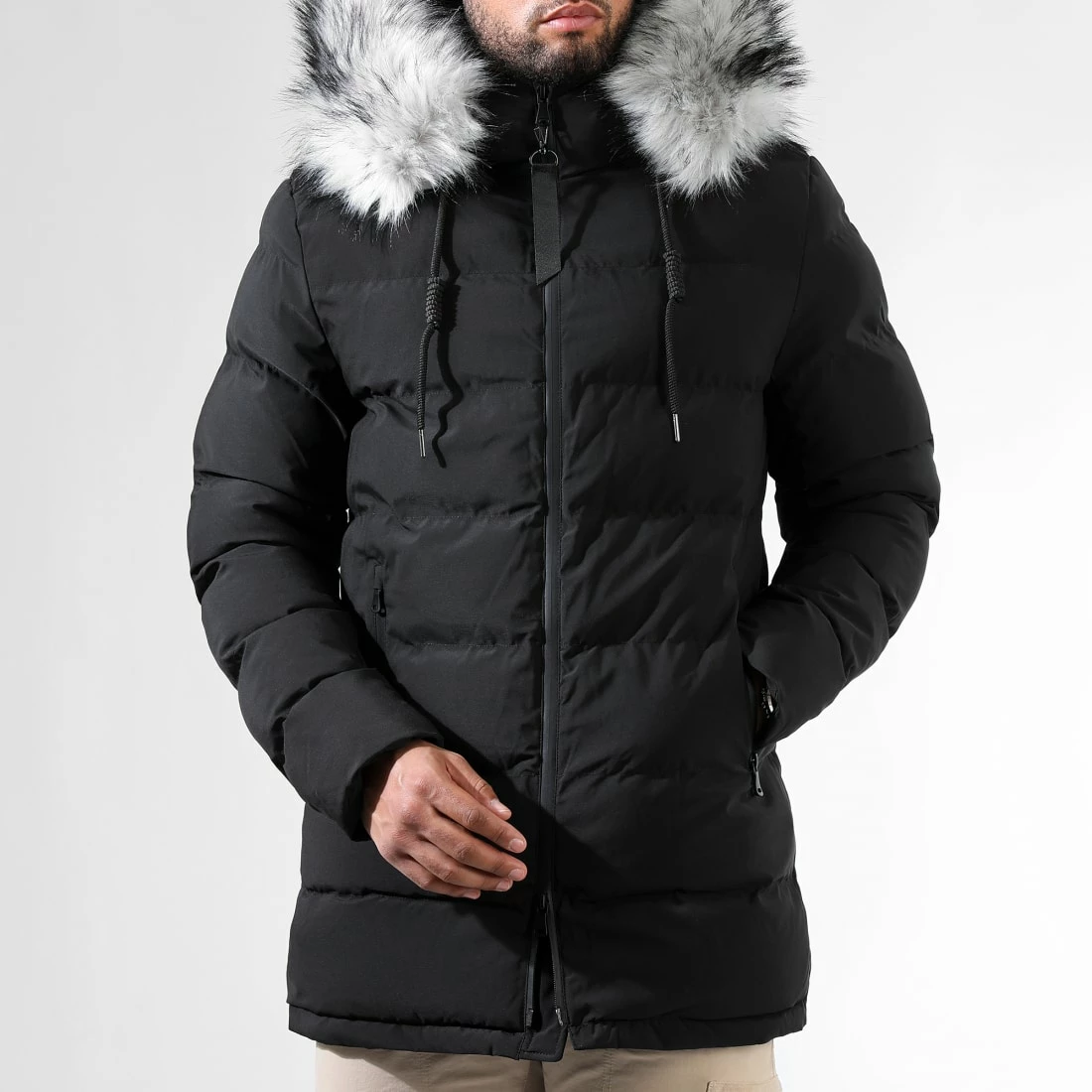 Grosses soldes 🎁 Doudoune Longue Explorer Avec Fourrure Grise 0037 Noir de LBO 🛒 3 Grosses soldes 🎁 Doudoune Longue Explorer Avec Fourrure Grise 0037 Noir de LBO 🛒