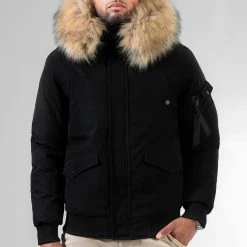 Bon marché 🧨 Parka Courte Platinium Avec Fourrure Beige 0040 Noir de LBO ⌛ -France LBO Soldes Boutique lbo 314203 FAB LBO 1070510 0040 20221116T085116 03
