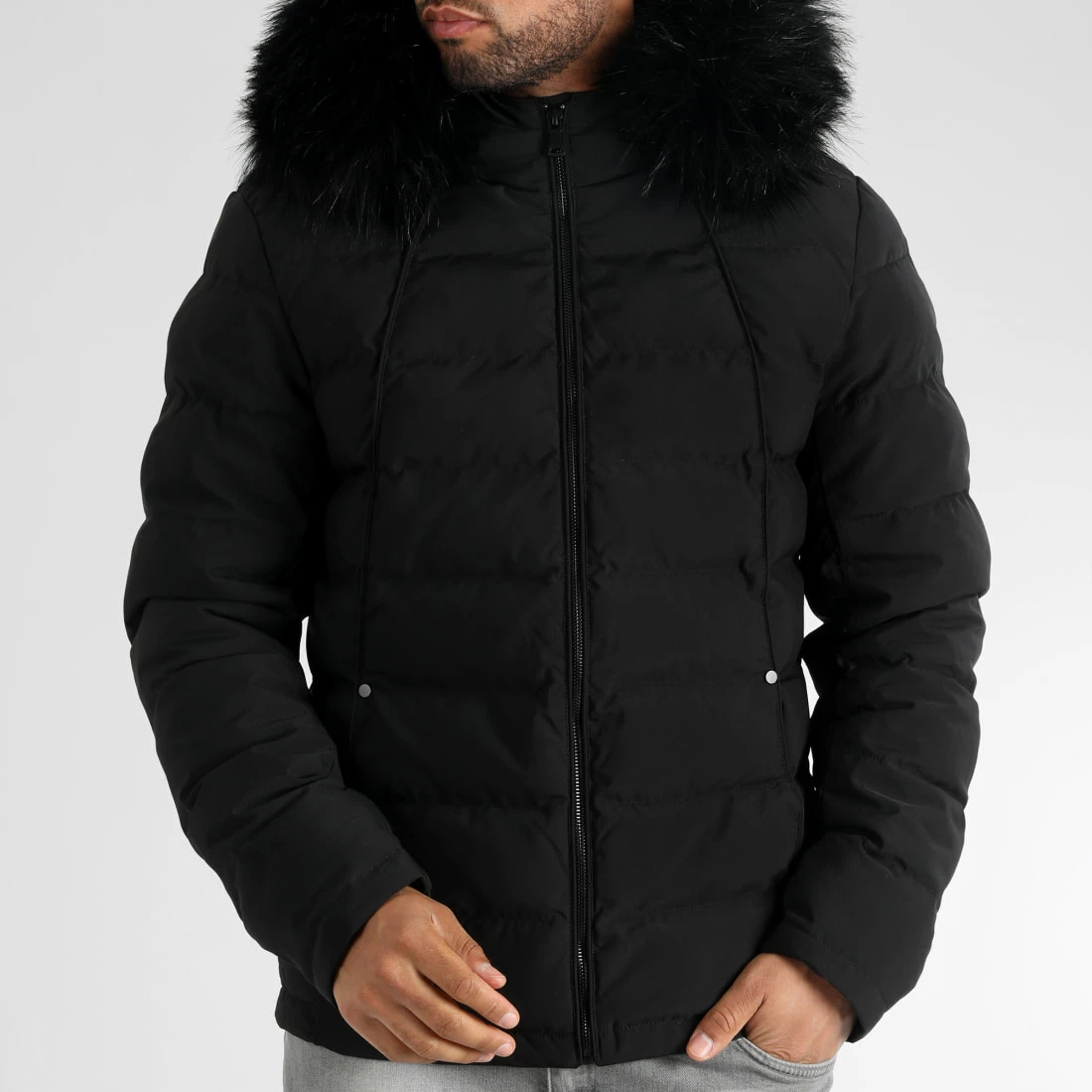 Meilleure vente 🔥 Doudoune Racer Premium Avec Fourrure Noire 0062 Noir de LBO 🤩 3 Meilleure vente 🔥 Doudoune Racer Premium Avec Fourrure Noire 0062 Noir de LBO 🤩