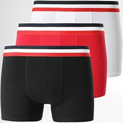 Le moins cher 👍 Lot De 3 Boxers 2444 Noir Rouge Blanc de LBO ✨