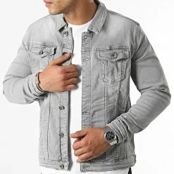 Grosses soldes 🌟 Veste Jean 2262 Denim Gris Clair de LBO ✔️