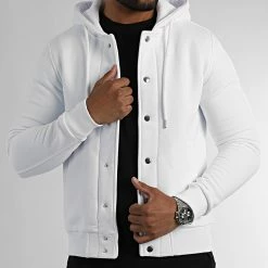 De gros 🤩 Veste A Capuche 2438 Blanc de LBO 🔥