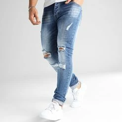 Offres 🌟 Jean Skinny Fit Avec Déchirures 0047 Denim Bleu Medium de LBO ⭐ -France LBO Soldes Boutique lbo 317674 FAB LBO 1070318 0047 20220826T144224 03