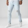 De gros 🔔 Jean Skinny Fit Avec Déchirures 0048 Bleu Wash de LBO 👏