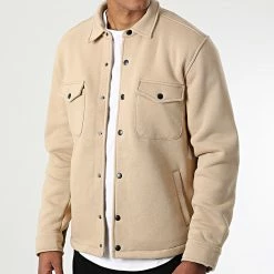 Promo 🧨 Surchemise Uni 2391 Beige de LBO 🔥 -France LBO Soldes Boutique lbo 318096 SHALBO 2391 20220805T151002 04