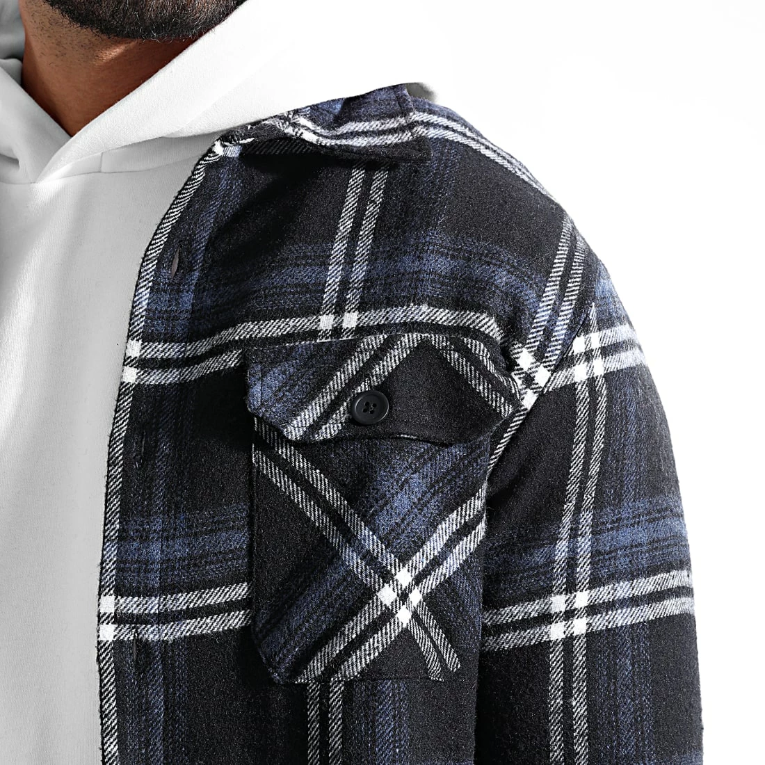 Top 10 😉 Surchemise A Carreaux 2486 Noir Bleu Marine de LBO ❤️ 4 Top 10 😉 Surchemise A Carreaux 2486 Noir Bleu Marine de LBO ❤️ – Image 2