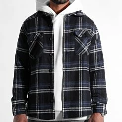 Top 10 😉 Surchemise A Carreaux 2486 Noir Bleu Marine de LBO ❤️