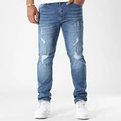 Tout neuf 🤩 Jean Regular Fit Avec Destroy 2480 Bleu Denim de LBO ✨
