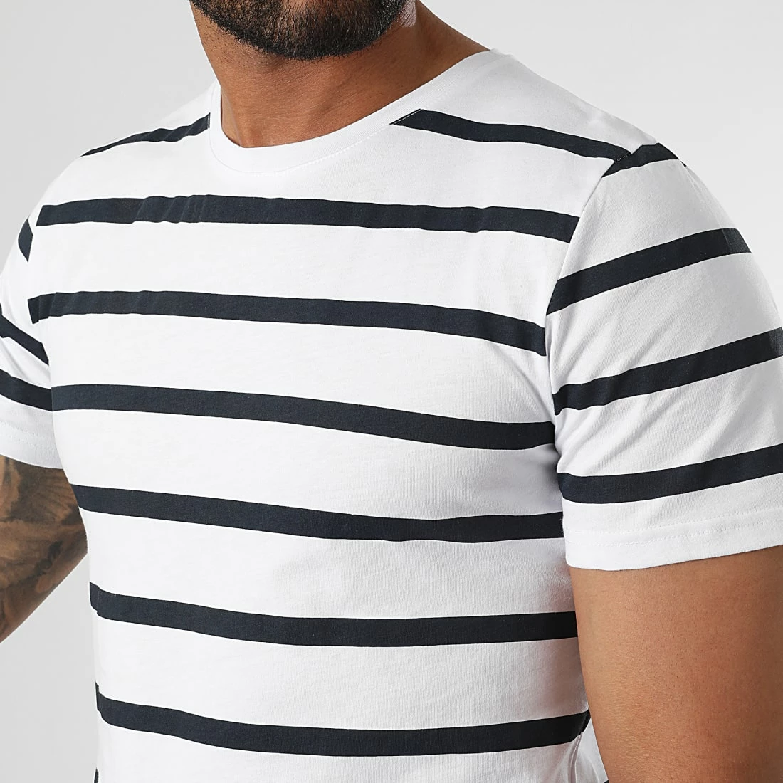 Acheter 👍 Tee 👚 Shirt A Rayures 2435 Blanc Bleu Marine de LBO ✨ 4 Acheter 👍 Tee 👚 Shirt A Rayures 2435 Blanc Bleu Marine de LBO ✨ – Image 2