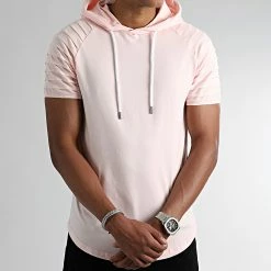 Coupon 🌟 Tee 👚 Shirt Capuche Oversize 2501 Rose Pale de LBO 🔔