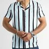 Top 10 😍 Chemise Manches Courtes A Rayures 2511 Noir Blanc Bleu Pastel de LBO 🌟 -France LBO Soldes Boutique lbo 319977 SHALBO 2511 20220812T145410 03