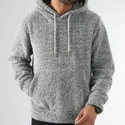 Meilleure vente 🧨 Sweat Capuche Mouton 0248 Gris Chiné de LBO 🥰