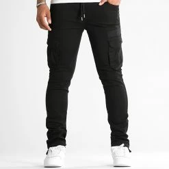 Bon marché 🔔 Pantalon Cargo 2544 Noir de LBO 🎁 -France LBO Soldes Boutique lbo 322486 SHALBO 2544 20220914T155809 05