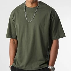 Le moins cher ⌛ Tee 👕 Shirt Oversize Large 2571 Vert Kaki de LBO 👏