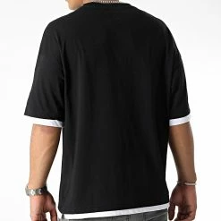 Vente flash 🌟 Tee 👕 Shirt Oversize Large Avec Details 2591 Noir de LBO 👍 -France LBO Soldes Boutique lbo 323780 SHALBO 2591 20221020T153608 02