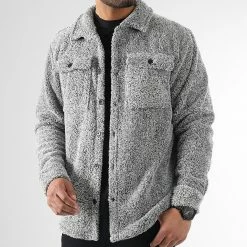 Meilleure vente 🎉 Surchemise Fourrure Mouton 0239 Gris Chiné de LBO 👏 -France LBO Soldes Boutique lbo 323783 1070546 0239 20221123T091019 03