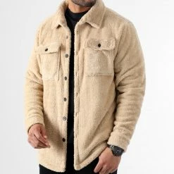 Grosses soldes ❤️ Surchemise Fourrure Mouton 0240 Beige de LBO 🥰