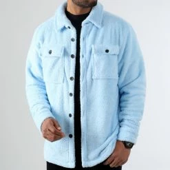 Sortie 🥰 Surchemise Fourrure Mouton 0241 Bleu Ciel de LBO 🤩