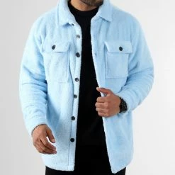 Sortie 🥰 Surchemise Fourrure Mouton 0241 Bleu Ciel de LBO 🤩 -France LBO Soldes Boutique lbo 323785 1070546 0241 20221123T103017 03