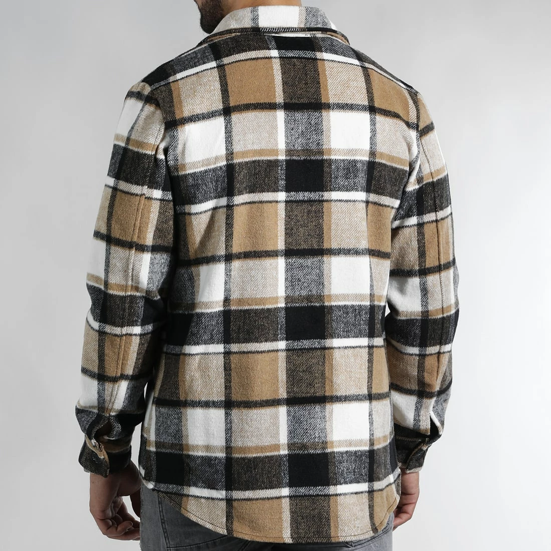 Vente flash 🔥 Surchemise A Carreaux TM2201 Beige Blanc Noir de LBO ⌛ 6 Vente flash 🔥 Surchemise A Carreaux TM2201 Beige Blanc Noir de LBO ⌛ – Image 4