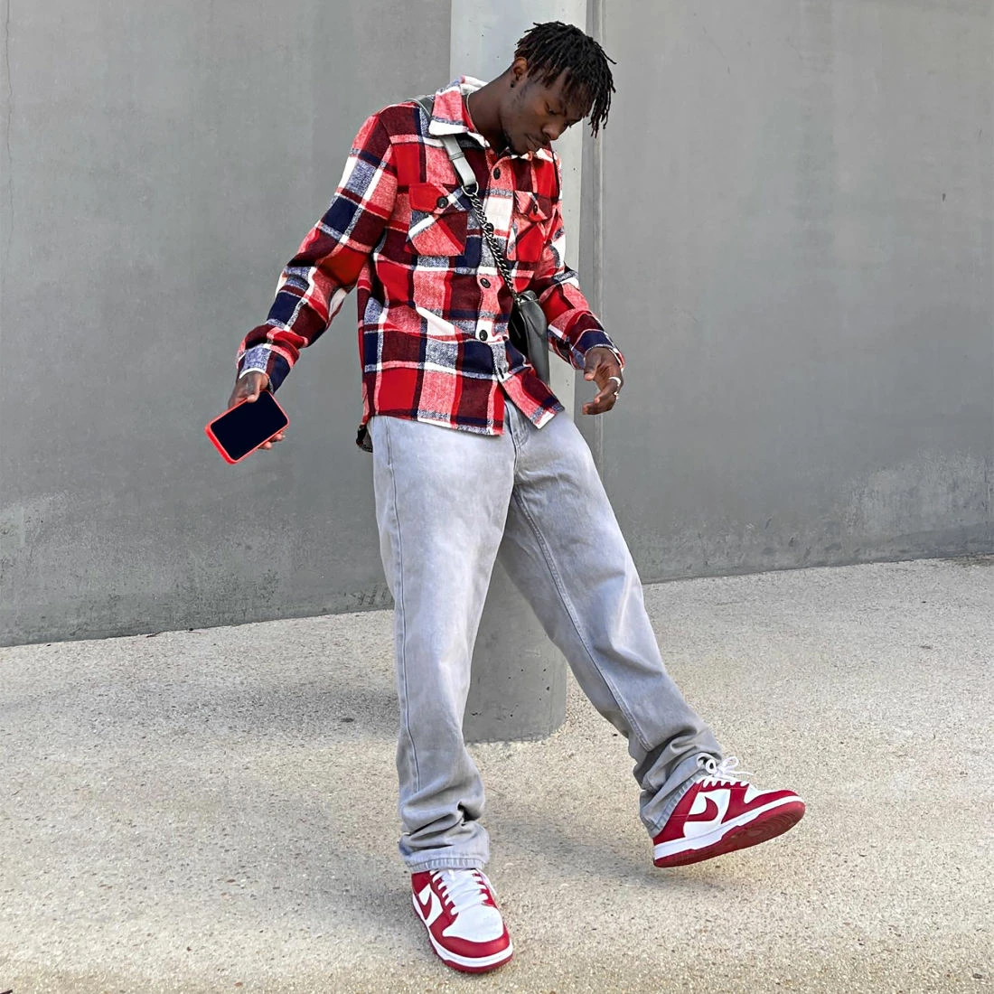 Nouveau 💯 Surchemise A Carreaux 0102 Bleu Marine Blanc Rouge de LBO 👍 7 Nouveau 💯 Surchemise A Carreaux 0102 Bleu Marine Blanc Rouge de LBO 👍 – Image 5