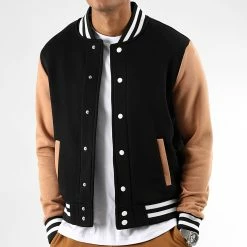 De gros 🛒 Veste Teddy 2389 Noir Camel de LBO 🌟