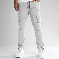 Grosses soldes 🤩 Pantalon Cargo 2439 Gris Clair de LBO 😍 -France LBO Soldes Boutique lbo 327398 SHALBO 2439 20221007T091600 03