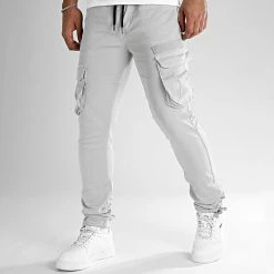Grosses soldes 🤩 Pantalon Cargo 2439 Gris Clair de LBO 😍 -France LBO Soldes Boutique lbo 327398 SHALBO 2439 20221007T091601 04
