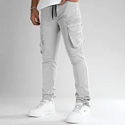 Grosses soldes 🤩 Pantalon Cargo 2439 Gris Clair de LBO 😍 -France LBO Soldes Boutique lbo 327398 SHALBO 2439 20221007T091602 05