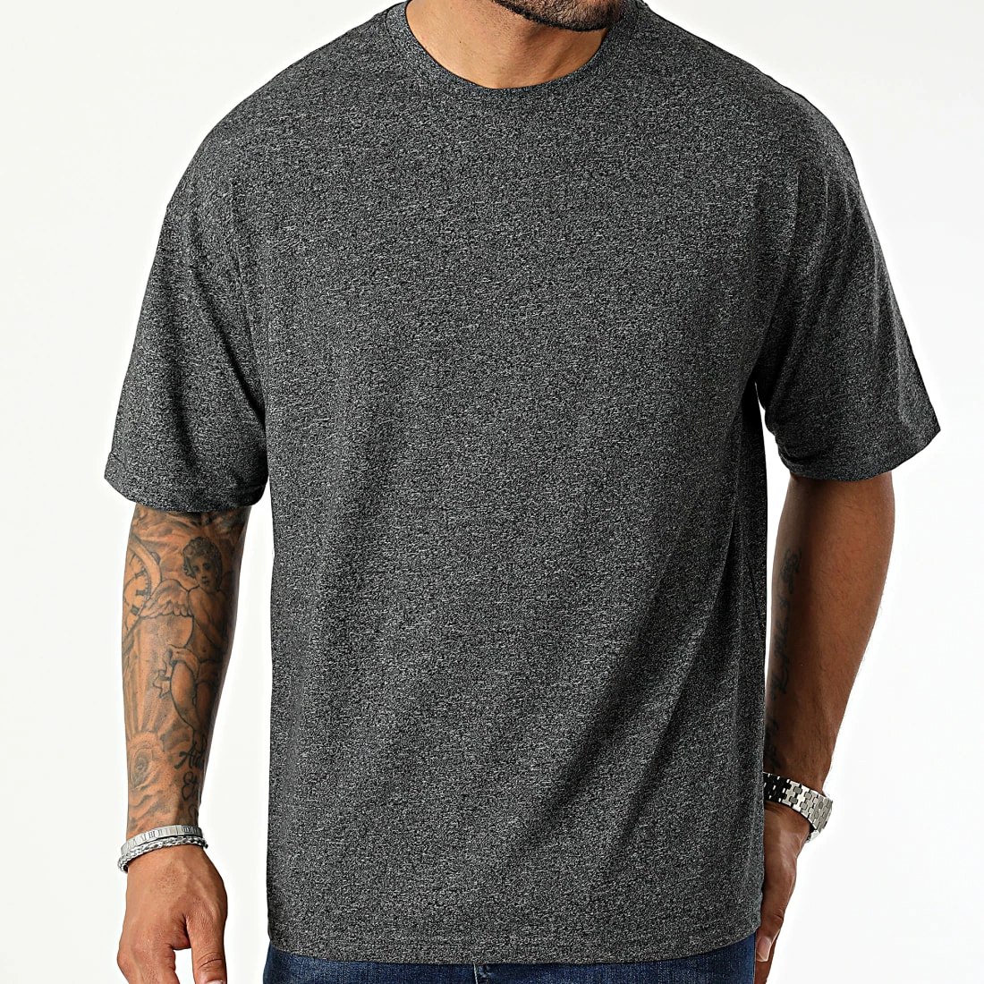 Grosses soldes 🧨 Lot de 2 Tee 👕 Shirts Oversize Large 2681 Noir Gris Anthracite Chiné de LBO 🥰 5 Grosses soldes 🧨 Lot de 2 Tee 👕 Shirts Oversize Large 2681 Noir Gris Anthracite Chiné de LBO 🥰 – Image 3