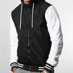 Top 10 ⭐ Veste Zippée Capuche Bicolore 0185 Noir Blanc de LBO ❤️