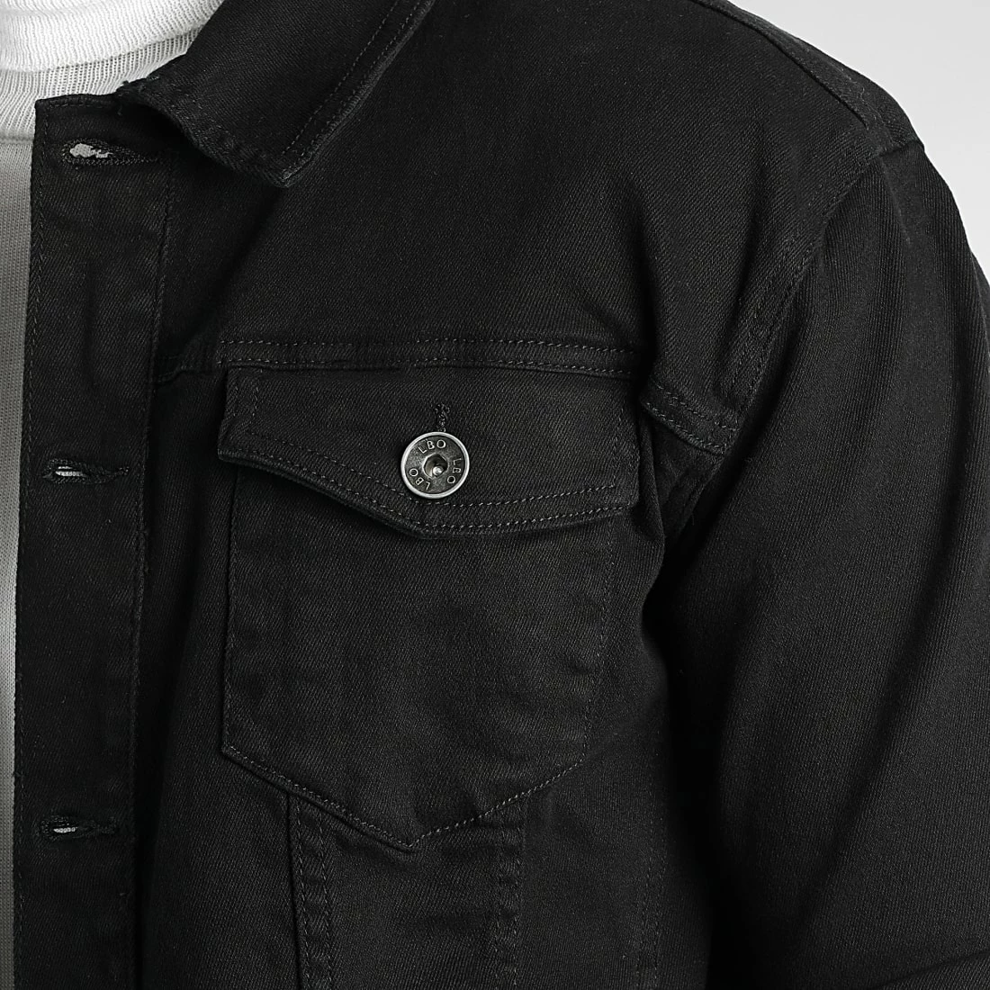 Promo ⌛ Veste Jean Large 0088 Denim Noir de LBO 👍 4 Promo ⌛ Veste Jean Large 0088 Denim Noir de LBO 👍 – Image 2