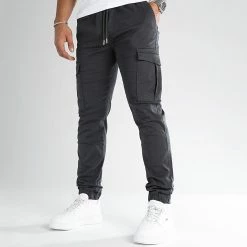 Sortie 😉 Pantalon Cargo Regular Fit 2714 Gris Anthracite de LBO 🥰 -France LBO Soldes Boutique lbo 330634 SHALBO 2714 20220920T154504 01