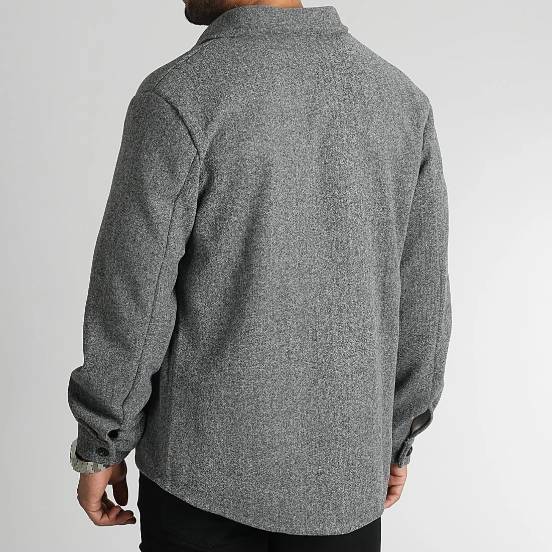 Acheter 👍 Surchemise Epaisse Uni 0105 Gris Chiné de LBO 🤩 6 Acheter 👍 Surchemise Epaisse Uni 0105 Gris Chiné de LBO 🤩 – Image 4