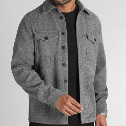 Acheter 👍 Surchemise Epaisse Uni 0105 Gris Chiné de LBO 🤩