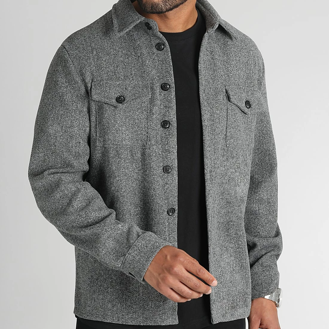 Acheter 👍 Surchemise Epaisse Uni 0105 Gris Chiné de LBO 🤩 3 Acheter 👍 Surchemise Epaisse Uni 0105 Gris Chiné de LBO 🤩