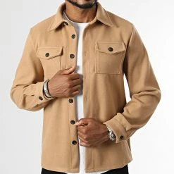 Grosses soldes 🤩 Surchemise Epaisse Uni 0124 Camel de LBO 👏