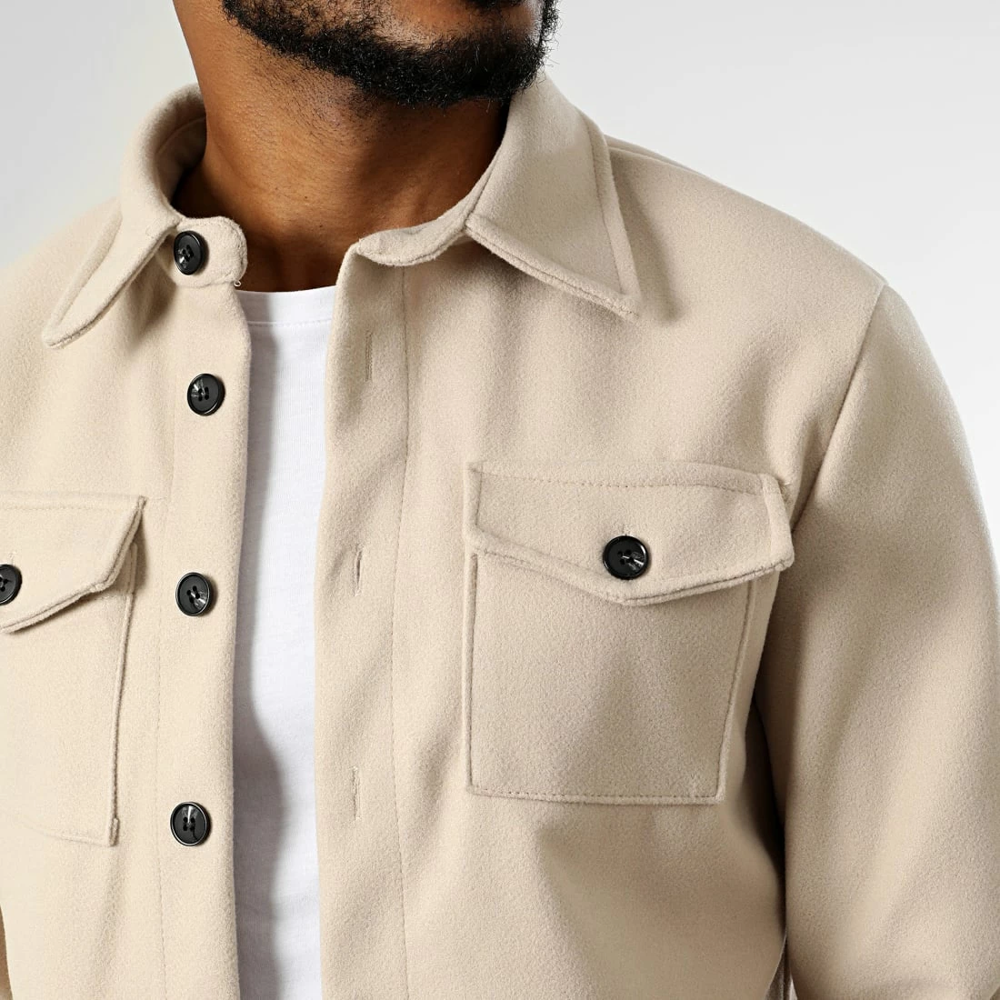 Offres 👍 Surchemise Epaisse Uni 0127 Beige de LBO 😉 4 Offres 👍 Surchemise Epaisse Uni 0127 Beige de LBO 😉 – Image 2