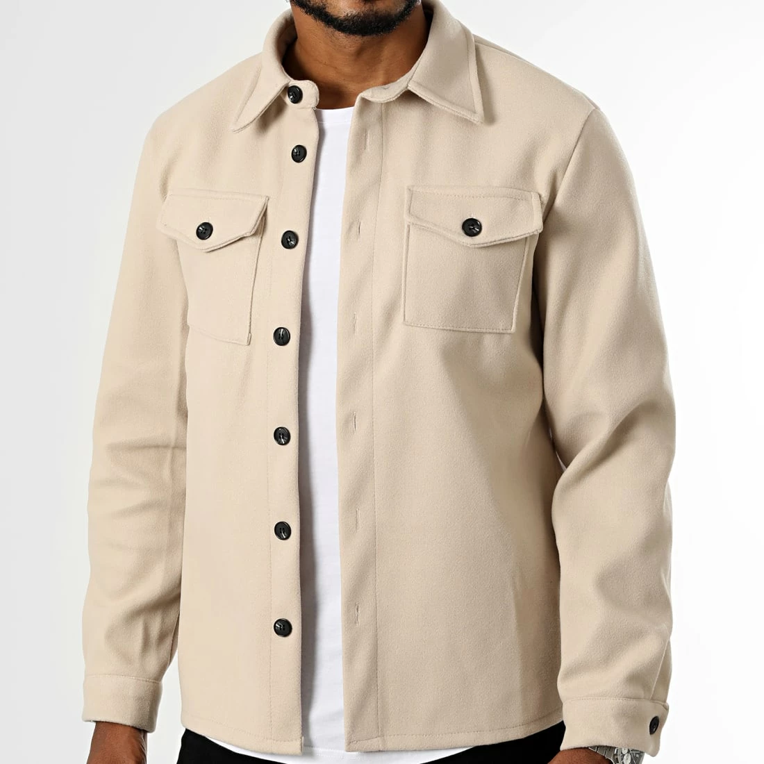 Offres 👍 Surchemise Epaisse Uni 0127 Beige de LBO 😉 5 Offres 👍 Surchemise Epaisse Uni 0127 Beige de LBO 😉 – Image 3