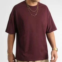 Bon marché 🎁 Lot de 2 Tee 👚 Shirts Oversize Large 2733 Bordeaux Noir de LBO 🧨 -France LBO Soldes Boutique lbo 333900 SHALBO 2733 20221028T155831 04