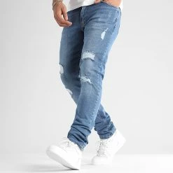 Grosses soldes 👍 Jean Regular Fit Avec Destroy 2499 Bleu Denim de LBO 🛒 -France LBO Soldes Boutique lbo 333903 SHALBO 2499 20220926T153942 04