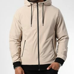 De gros 🤩 Veste Zippée Capuche 0214 Beige de LBO 👏