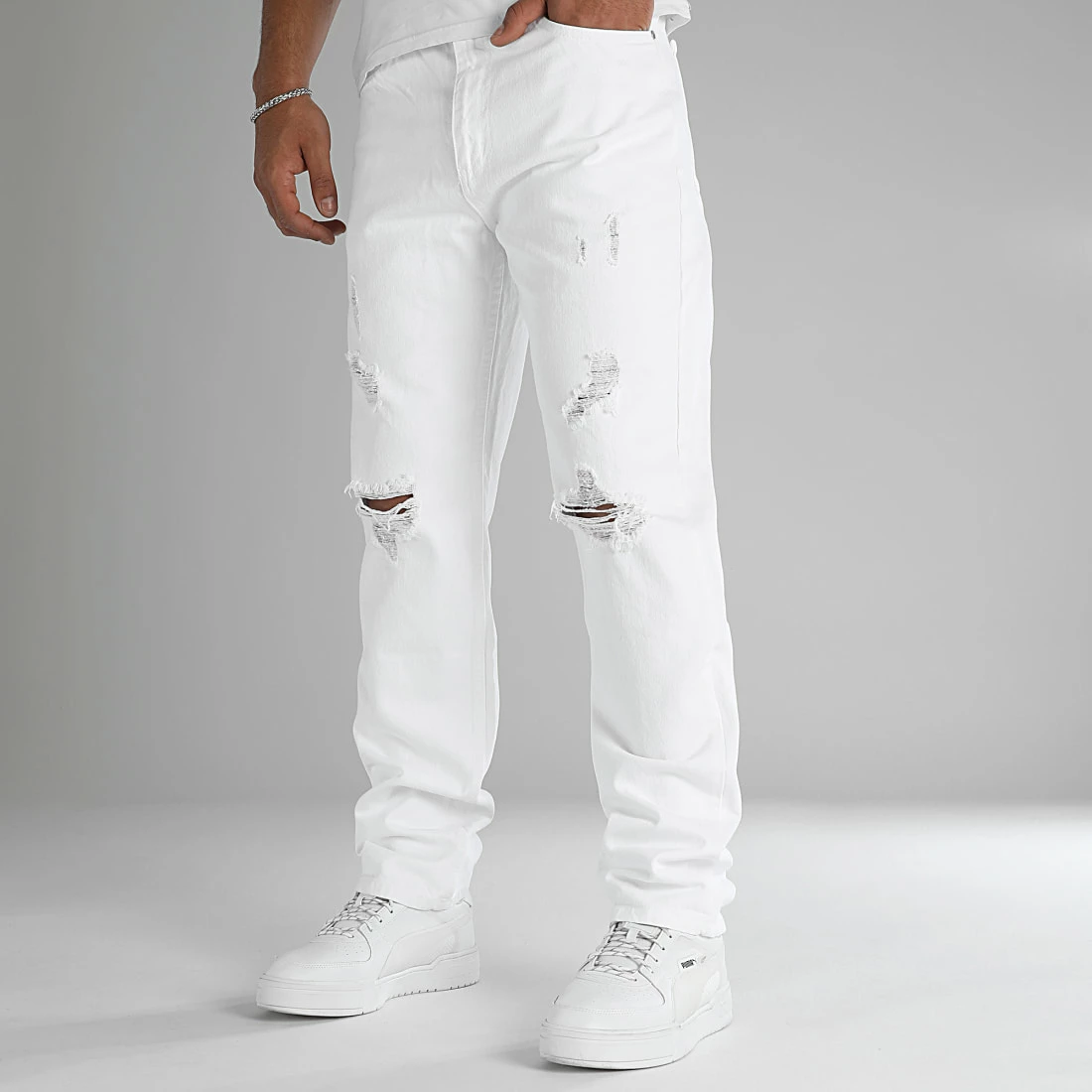Top 10 🥰 Jean Relaxed Fit Avec Destroy 2778 Blanc Denim de LBO 🎉 3 Top 10 🥰 Jean Relaxed Fit Avec Destroy 2778 Blanc Denim de LBO 🎉