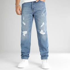 Vente flash 😍 Jean Relaxed Fit Avec Destroy 2781 Bleu Medium Denim de LBO 💯 -France LBO Soldes Boutique lbo 337345 SHALBO 2781 20221102T155211 03